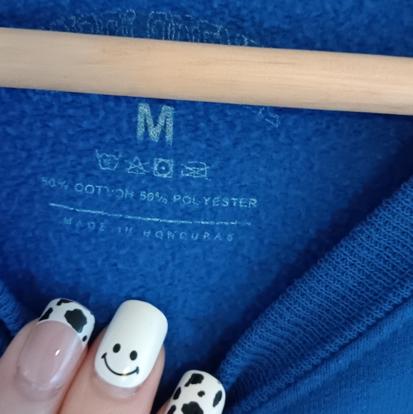 ↠ Dairy Boy Paige Lorenze Cozy 2% Royal Blue Crewneck Cotton Pullover Sweatshirt - Picture 7 of 12